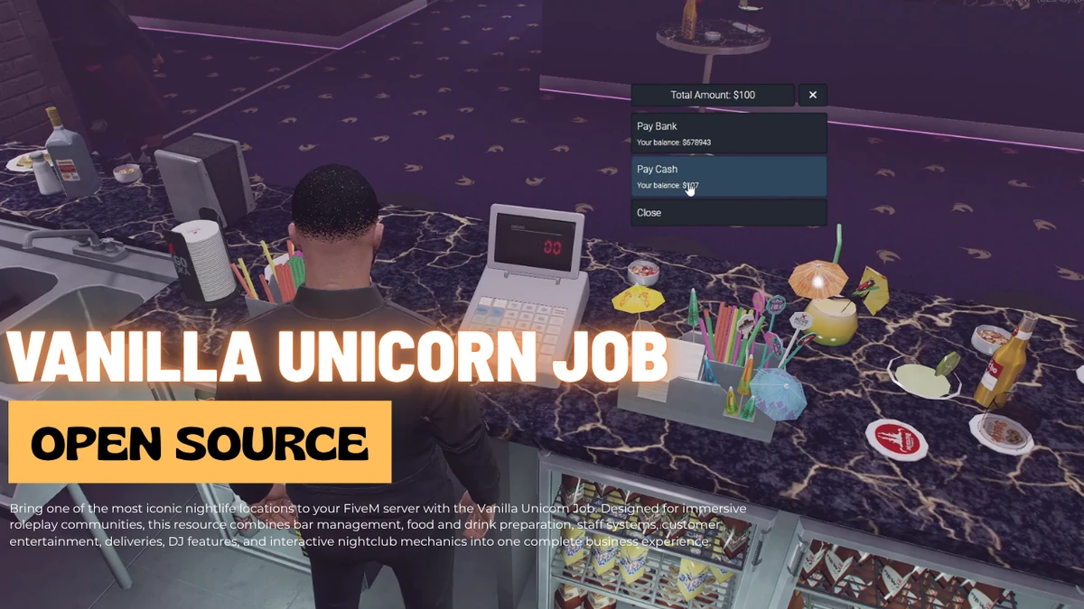 Vanilla Unicorn Job FiveM | Open Source Nightclub & Entertainment Business System